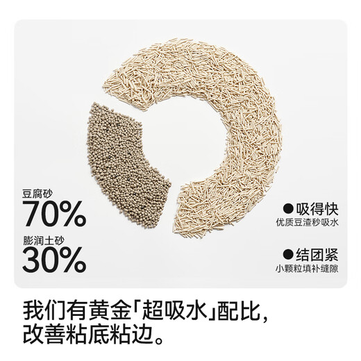 Fuwan Natural Air White Tea Tofu Bentonite Mixed Cat Litter Deodorizing Flavor Non-Sticking Bottom Fuding White Tea 2.5kg*4