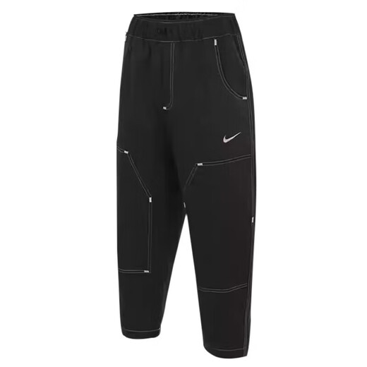 耐克（NIKE）裤子女裤2025春季新款款时尚潮流舒适宽松透气休闲跑步训练长裤 HF6174-010工装裤九分裤 S