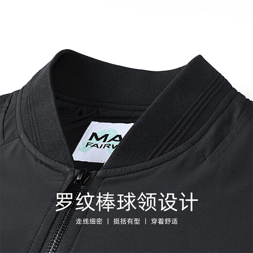 马克华菲【简约】棒球领男士夹克2025秋季新款重工刺绣飞行员通勤休闲外套 黑色311 180/XL 马克华菲【简约】棒球领男士夹克2025秋季新款重工刺绣飞行员通勤休闲外套 黑色311 180/XL