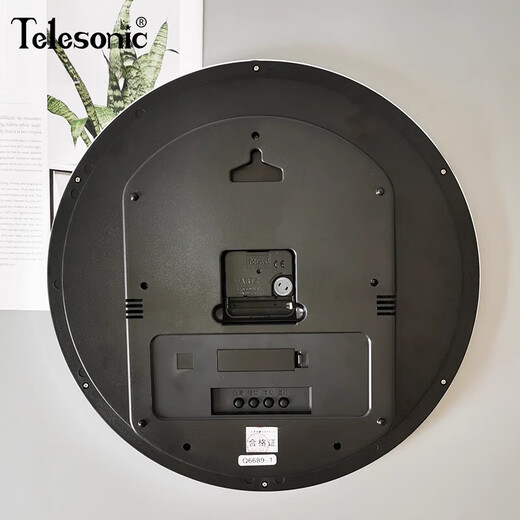 TELESONIC挂钟中式客厅静音石英钟创意日历时钟表圆形壁钟 S9712-1(直径30厘米)静音机芯