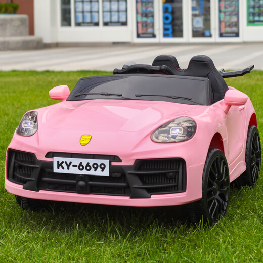 Tongxinyu children's electric car, four-wheeled, can sit on one person, with remote control, infant toy car, baby driving stroller, olive green, large battery, dual drive + Bluetooth music