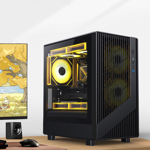 EVESKY积至 飞鹰240电脑机箱台式机matx小机箱玻璃侧透/支持240水冷/背线/USB3.0/独立电源仓/防尘易清洗 飞鹰240黑/MATX主板/240水冷位