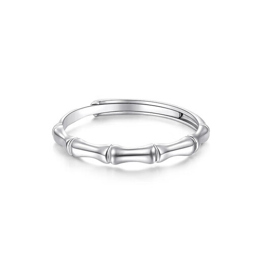 Mengjinyuan Platinum Ring PT950 Bamboo Ring Ring Adjustable Couple Ring
