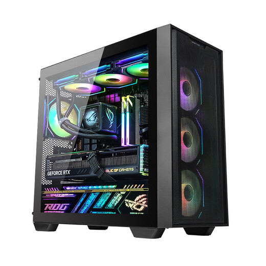 ASUS 24-issue interest-free ROG Family Bucket i5 14600KF/RTX5060Ti/4060TI console game desktop assembly computer DIY assembly machine rendering live broadcast host i5 14600KF+RTX5070丨four single host