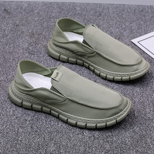 
Zhongfanzhi old Beijing cloth shoes men's summer trendy versatile canvas shoes men's lazy casual shoes breathable trendy shoes YS9901 green 39