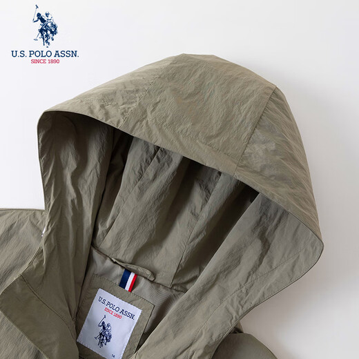 U.S. POLO ASSN. Jacket men's spring and autumn hooded casual jacket men's high-end outdoor windproof and waterproof sports top