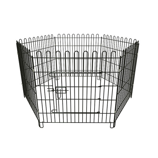 Dog Fence Dog Cage Indoor Home Folding Pet Fence Chicken Cage Teddy Dog Cage Metal Pet Fence Cage Black 80x90# (6 pieces) Fence (including suction cup straps)