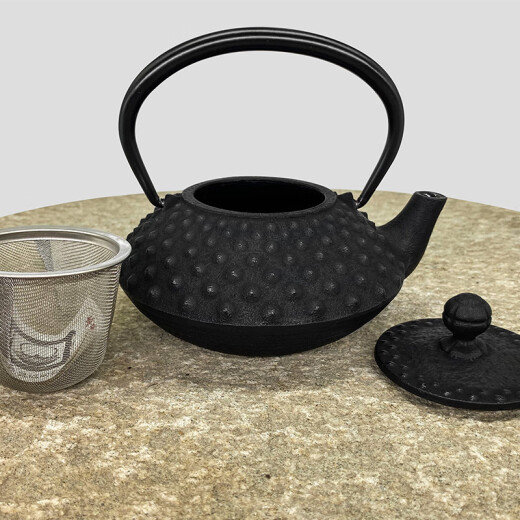 
Iron Cast Iron Tea imported from Japan, black big ash pattern teapot brewed tea 0.35L-12041 Black 0.35L