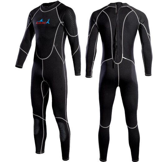 Gumuni wetsuit swimsuit 2mm one-piece men's warm surfing paddleboard motorboat swimming winter swimming snorkeling free cold protection gray line S S