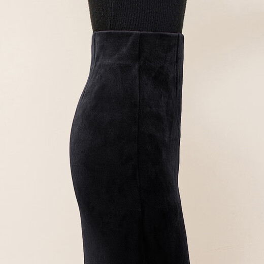 Sibaishe gold velvet one-step skirt 2025 autumn new women's high-waist retro mid-length skirt