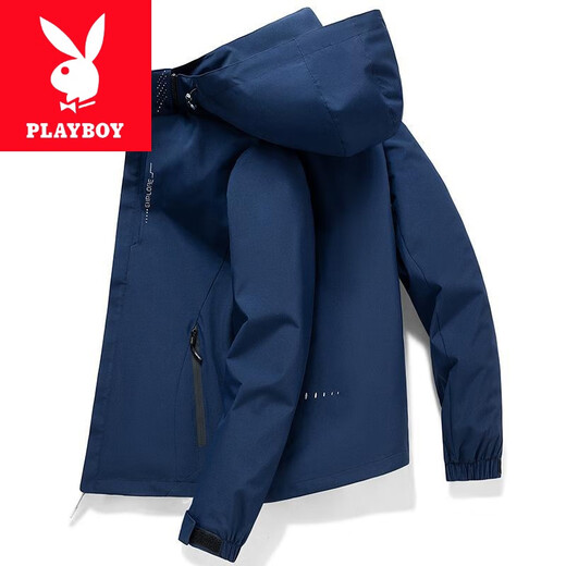 Playboy (Playboy) Brand Herrenjacke 2025 neuer Frühlings- und Herbst -Casual Jacket Sports Windbreaker Loose Spring Paar Jacke 6628 Herren Black M
