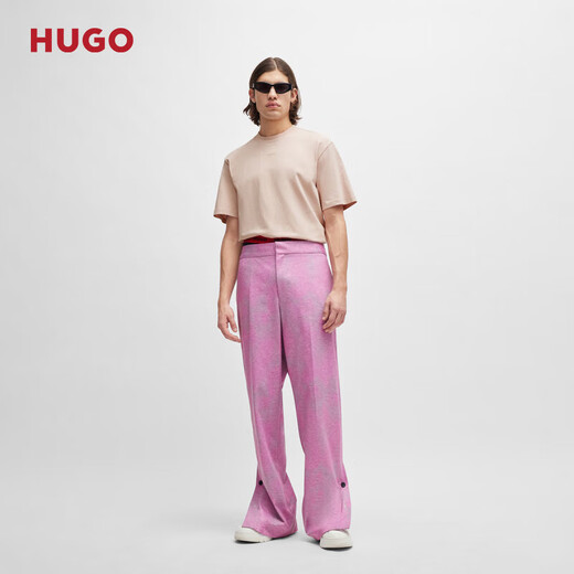 HUGO【100%棉 男女同款】春夏徽标棉质宽松短袖T恤
