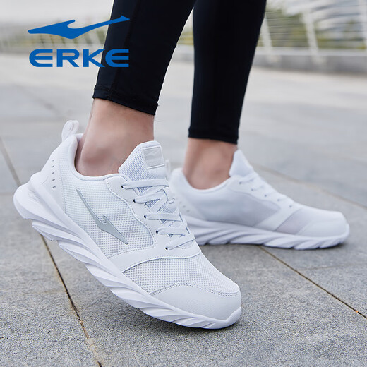 Hongxing Erke Sports Shoes New Summer Leather Running Shoes Breathable Waterproof Travel Shoes Black Light Casual Shoes Men's Erkebai 3291 41