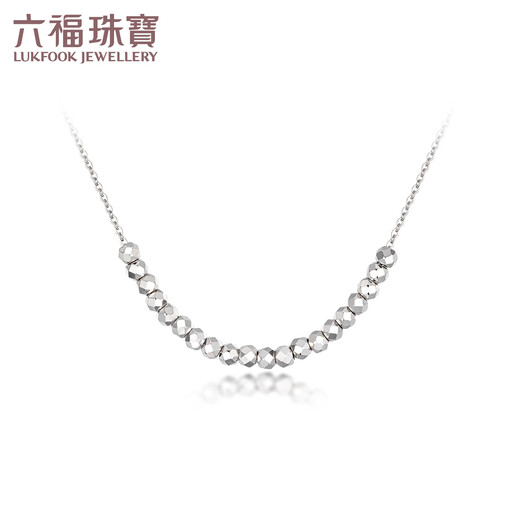 Lukfook Jewelry Platinum 950 Bungee Beads Platinum Necklace Set Price G07TBPN0014 3.78g (including labor cost 386 yuan)