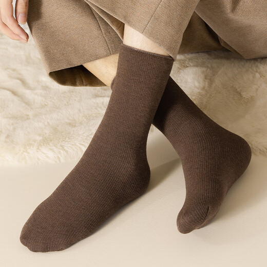 Yu Zhaolin 8 pairs of snow socks for men in autumn and winter mid-calf socks warm and velvet thickened stockings for men super thick