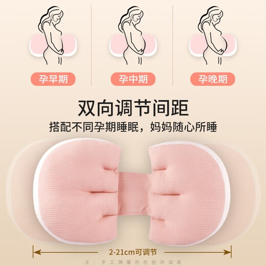MAGQOO Pillow for pregnant women, waist protection, side sleeping pillow for pregnant women, essential U-type pillow for pregnant women, side sleeping pillow for pregnant women, belly support [Hot selling hot products] Romanti Powder - Breast Pillow for pregnant mothers to fall asleep - Baby healthier
