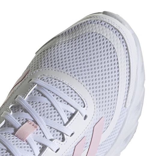 ADIDAS Adidas women's shoes spring and autumn new lightweight and comfortable casual shoes mesh breathable cushioned running shoes JH9855 white/clear powder JH9855 37
