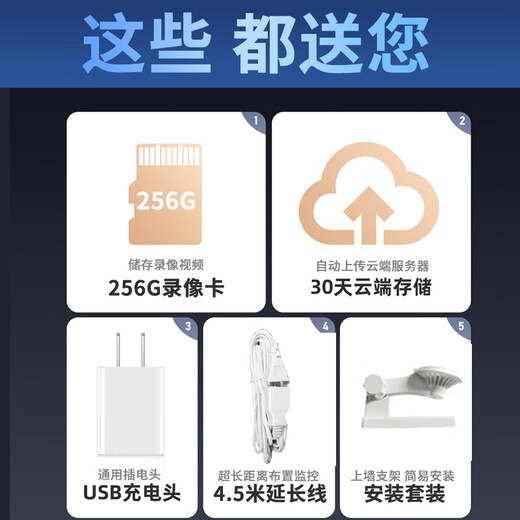 霸天安监控摄像头家用无线wifi高清室内4g无网络终身免流量手机远程监控器360度无死角带夜视全景可对话 【50天录像】双摄1000万+停电录像
