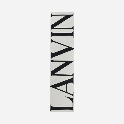 Lanvin (LANVIN) classic black and white cashmere LOGO scarf cashmere thickened and warm black/white