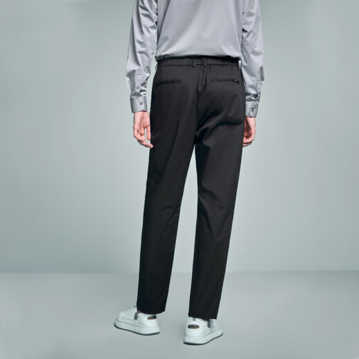 HaiLan Home (HLA) casual pants for men's light business fashion series comfortable pants for men's spring black 33 180/88A(XL) Recommended 72-78kg