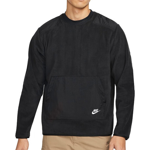 
Nike sweatshirt men's clothing, autumn and winter new outdoor fitness sportswear, windproof, warm and comfortable round neck casual pullover DD4855-010 L