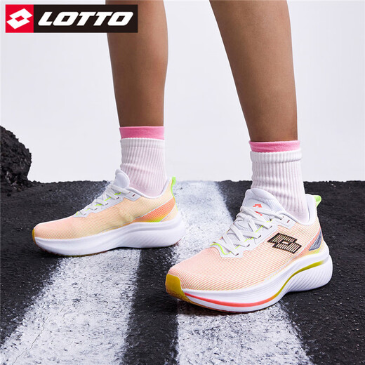 
LOTTO (LOTTO) running shoes for women professional carbon board running shoes shock-absorbing and breathable lightweight sports shoes for women 1098 fluorescent red 38