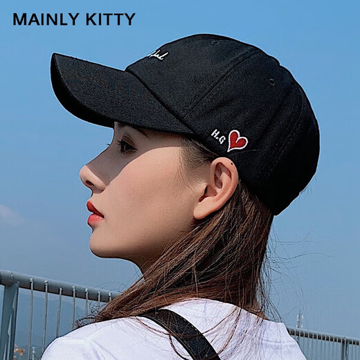 MAINLYKITTY棒球帽女四季款韩版女士鸭舌帽情侣帽子2025新款送女友老婆礼物 米色-礼盒装