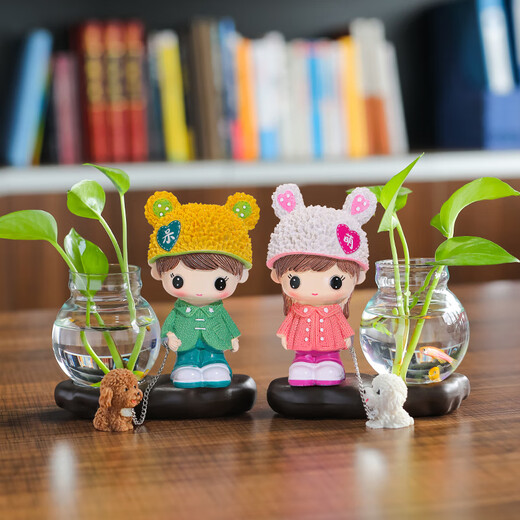 
Cute gifts ornaments room decoration office desktop cartoon doll small decoration boys and girls cartoon - [a pair] Xingzai Mier