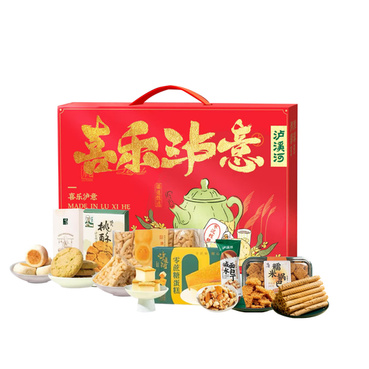 泸溪河端午糕点礼盒 传统桃酥南京特产节日送礼伴手礼 福利团购优惠 泸溪河168型1369g