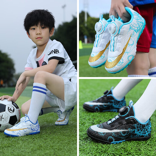 
HMADNKAJ Messi C Ronaldo Children's Football Shoes TF Broken Nails Boys Shoes Girls Primary School Students' Anti-Slip Training Rotating Buckles Free Lace-up Light Purple Moonlight Mandarin Duck Broken Nails 6195 38 Collection Subscribe to Send Ball Socks