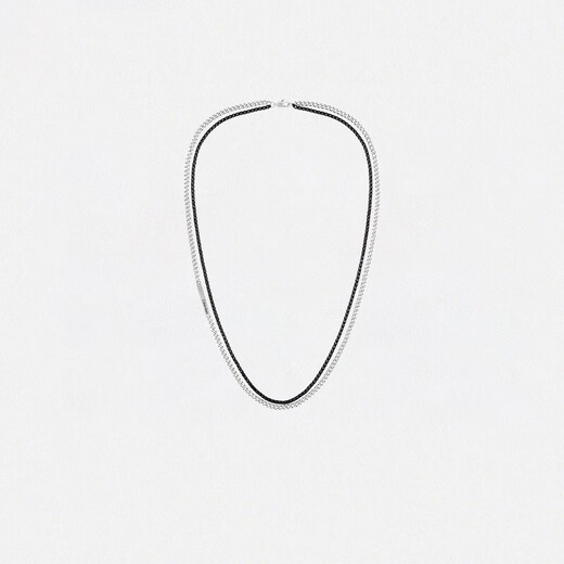 Calvin Klein CK necklace metallic style men's necklace for boyfriend, chain link silver and black necklace