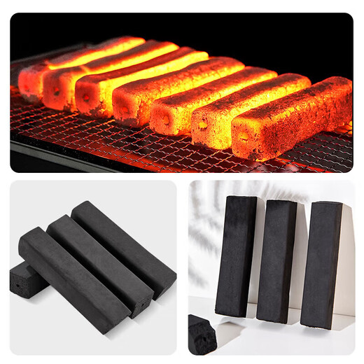Suncojia smokeless barbecue charcoal, bamboo charcoal, barbecue grill charcoal, strip hollow charcoal, heating hot pot charcoal 5Jin Jin is equal to 0.5 kg
