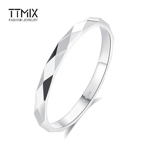 TTMIX platinum ring women's pt950 high-end platinum tail ring geometric rhombus ring for girlfriend 17# 1.5-1.7g