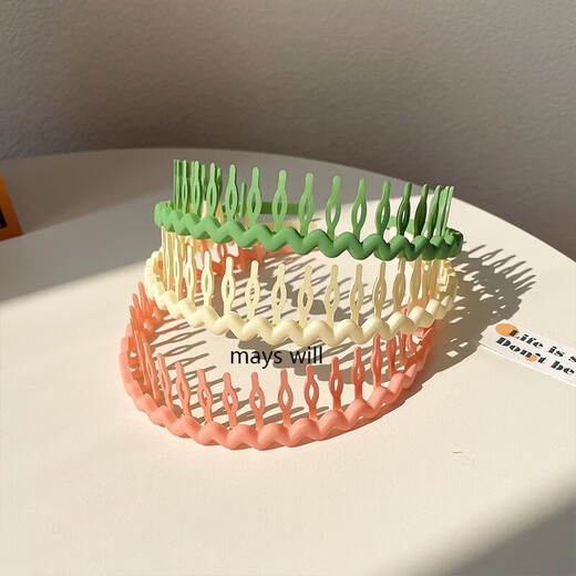 Jack Viney toothed anti-slip hair hoop for girls, rubber, hair removal, face washing, makeup fixing, broken hair artifact, hair color press 9274I black hair hoop