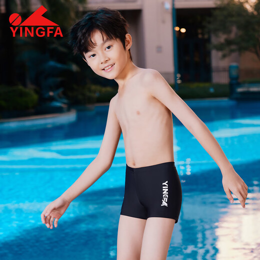 Yingfa Children's Swimming Trunks Boys Quick-Drogen-Geräte Schwimmstämme 2024 Neue kleine, mittlere und große Kinder-Jugend-Eckbaumschwimmstämme Blau [24S653] 10 Größen [empfohlenes Gewicht 50-60 Jin [Jin gleich 0,5 kg]]