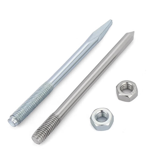 Jinchao 304 stainless steel pipe clamps galvanized hoop nails PVC pipe hoop wall nails extended screw clamp hanger M8*250 (1 set) 304