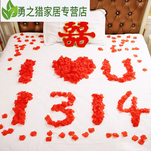 1000 pieces of non-woven fabric simulated rose petals, romantic petals, birthday decoration, proposal, wedding, Valentine's Day confession, milky white, 1000 pieces