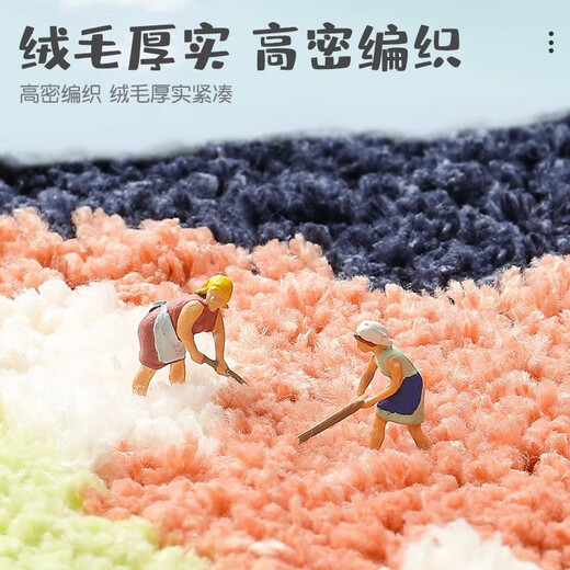 Segana bathroom absorbent floor mats, bathroom door mats, cute non-slip mats, home carpet door mats, door mats, look at duck-sea blue 40*60CM, two pieces