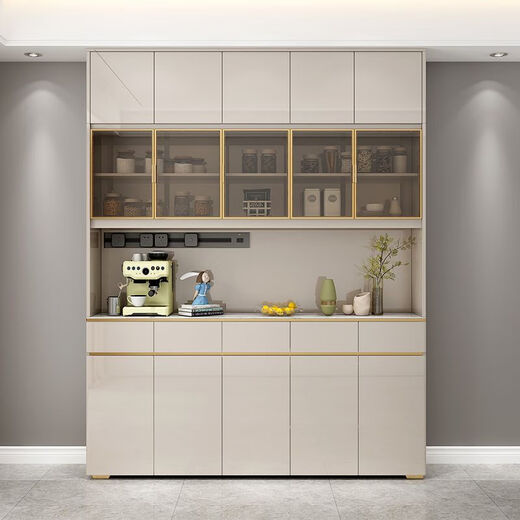 Salon liutangju avec une grande capacité, simple armoire de cuisine ménage à manger armoire de rangement de rangement de rangement de rangement, champagne en couleur de salle à manger longueur 140 high 200 porte-à-porte