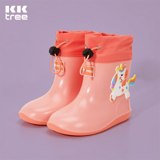 Kocotreekk Baum Kinder Regenstiefel wasserdichte dreidimensionale Jungen und Mädchen Baby Regenstiefel Kordelzug Cartoon Schuhe