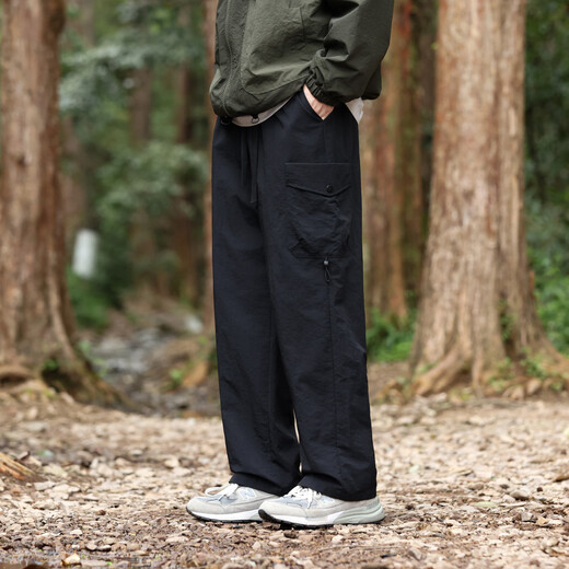 Dingfengbaoluo outdoor assault pants men's autumn mountain casual loose workwear straight long pants 29018 black XL