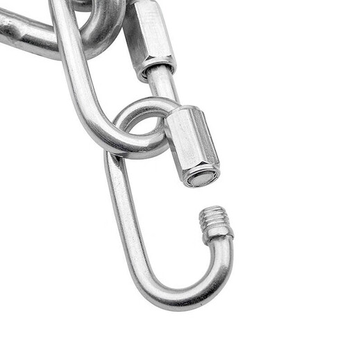 Enjiang 304 Edelstahl-Verbindungsringschloss Klettern Bergsteigen Sicherheitsschnalle Meilong-Verschlussring Schienenschnalle M8 tragend 691 kg 1 Stück