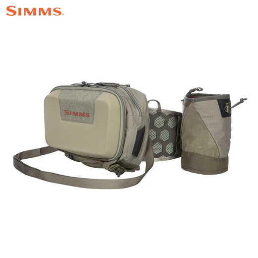 Simms Ködertasche Männer und Frauen Single Schulterkreuzkörper wasserdichtes Rucksack Fliegenfischen Multifunktionales Angelgeräte Taillenbeutel tragbare Handtasche PG-13792 Chest Bag Schwarz schwarz