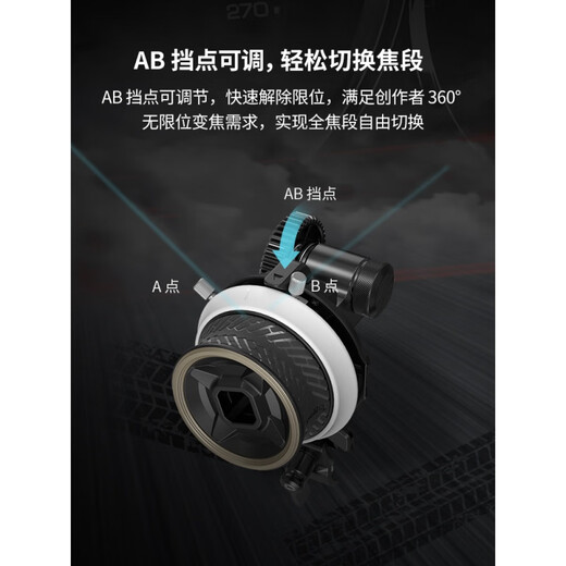 斯莫格迷你跟焦器通用相机单反无线便携mini变焦器手动追焦镜头可调节遥 62.5-64.5 无缝跟焦环 3291