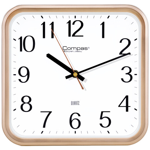 Compas wall clock living room creative simple square clock quartz clock wall clock 2548 gold