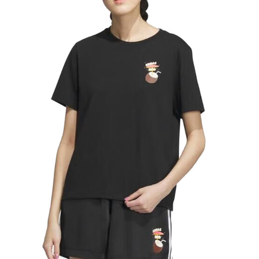 
Adidas NEO short-sleeved women's clothing 2025 summer fitness training sportswear casual breathable round neck T-shirt half-sleeved IP3878 black M Recommended 110-120Jin [Jin equals 0.5 kg]