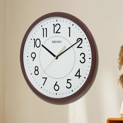 Seiko Seiko clock home punch-free wall clock 14 inches 36cm simple smart luminous living room bedroom wall clock