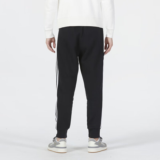 阿迪达斯（adidas）阿迪达斯男裤春季新款小脚裤子运动裤针织收口休闲跑步长裤GK9226 HA4337/黑色 三条纹 M /175/80A