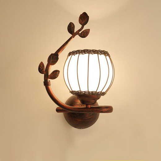 Yilin Wall Lamp Bedroom Wall Bedside Lamp Simple Modern Creative European American American LED Living Room Aisle Stair Lamp H020 Right Style +9W Left and Right Message Three Colors + Pull Switch