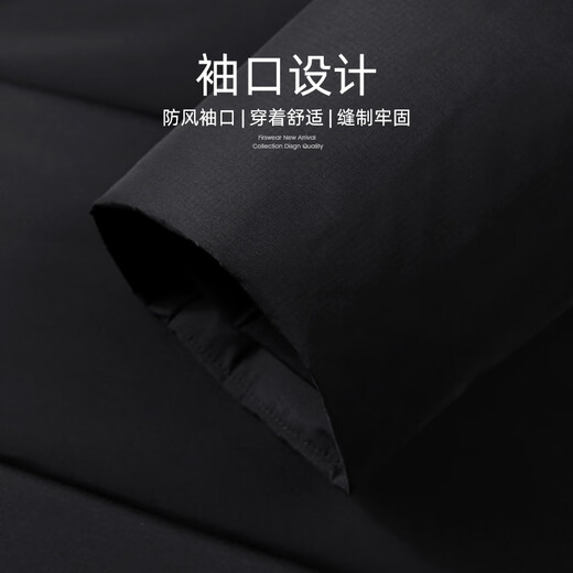
Shanshan thickened cold-proof men's stand-up collar bread down jacket men's winter commuter cadre duck down jacket 753 black L (175)